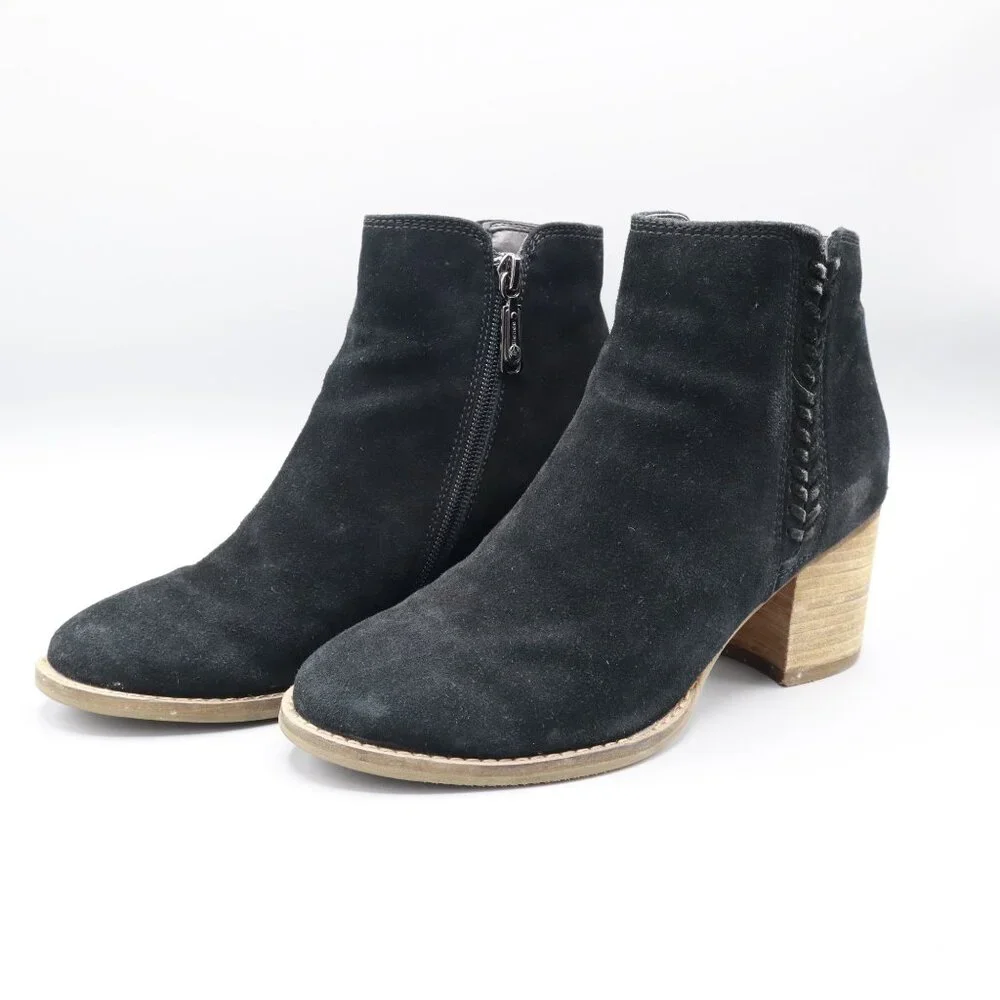Blondo Nina Waterproof Suede Boot‎ Womens 7M Black Casual Boho Bohemian Classic